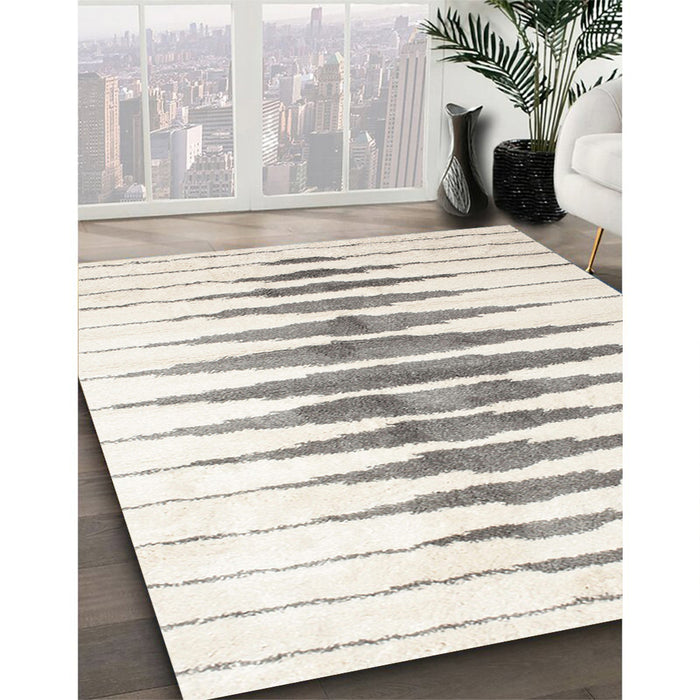 Machine Washable Contemporary Sage Green Rug in a Family Room, wshcon410