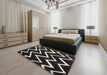 Machine Washable Contemporary Sage Green Rug in a Bedroom, wshcon411