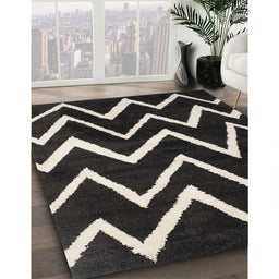 Contemporary Sage Green Modern Rug in Family Room, con411