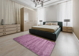 Contemporary Pink Modern Rug in a Bedroom, con412