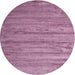 Sideview of Contemporary Pink Modern Rug, con412