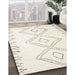 Machine Washable Contemporary Champagne Beige Rug in a Family Room, wshcon416
