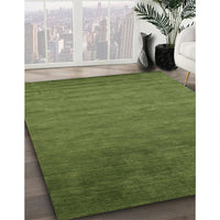 Contemporary Seaweed Green Modern Rug, con41