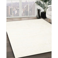 Contemporary Beige Solid Rug, con422