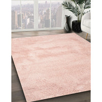 Contemporary Deep Peach Orange Modern Rug, con423