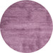 Sideview of Contemporary Pink Modern Rug, con425