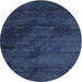 Sideview of Contemporary Azure Blue Modern Rug, con426