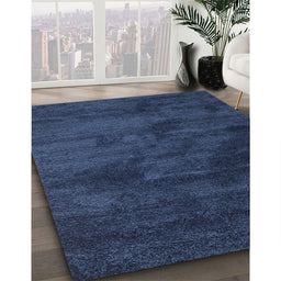 Machine Washable Contemporary Azure Blue Rug in a Family Room, wshcon426