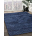 Machine Washable Contemporary Azure Blue Rug in a Family Room, wshcon426