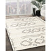 Contemporary Desert Sand Beige Solid Rug in Family Room, con429