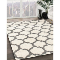 Contemporary Champagne Beige Trellis Rug, con430