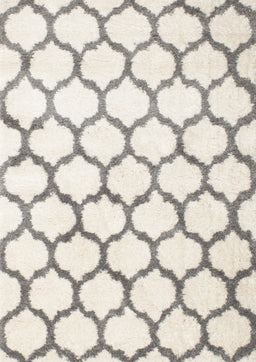 Contemporary Champagne Beige Trellis Rug, con430
