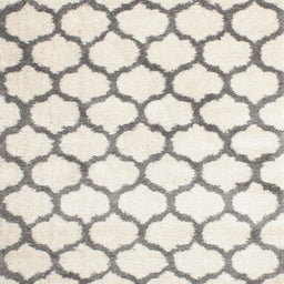 Square Contemporary Champagne Beige Trellis Rug, con430
