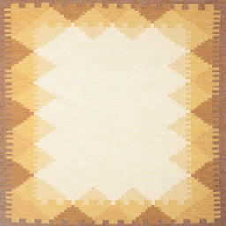 Square Contemporary Yellow Modern Rug, con432