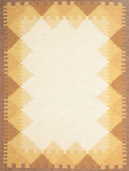 Machine Washable Contemporary Yellow Rug, wshcon432