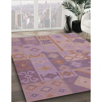 Contemporary Tulip Pink Patchwork Rug, con433