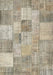 Contemporary Khaki Green Patchwork Rug, con434