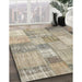 Machine Washable Contemporary Khaki Green Rug in a Family Room, wshcon435