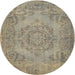 Sideview of Contemporary Dark Khaki Green Modern Rug, con436