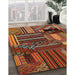 Machine Washable Contemporary Saffron Red Rug in a Family Room, wshcon438