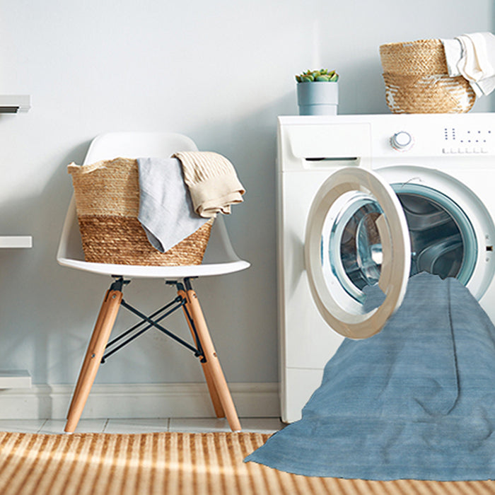 Machine Washable Contemporary Denim Blue Rug in a Washing Machine, wshcon43