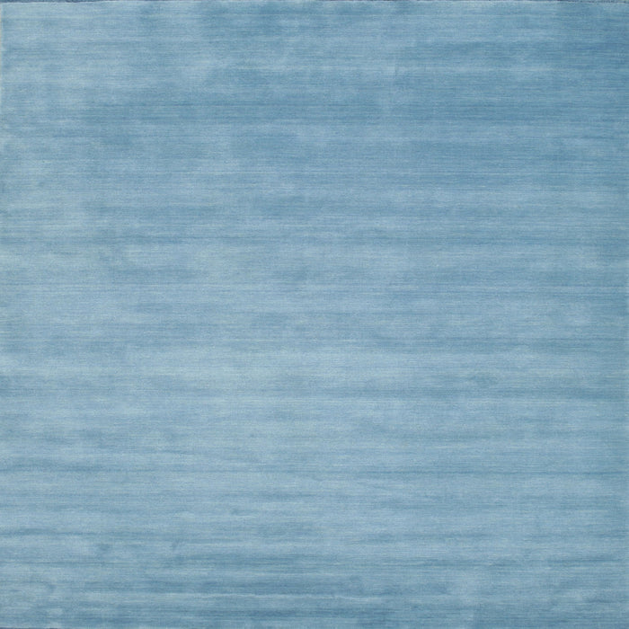 Square Contemporary Denim Blue Modern Rug, con43