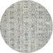 Square Machine Washable Contemporary Grey Gray Rug, wshcon440