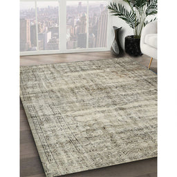 Machine Washable Contemporary Khaki Green Rug in a Family Room, wshcon441