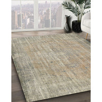 Contemporary Khaki Green Modern Rug, con444