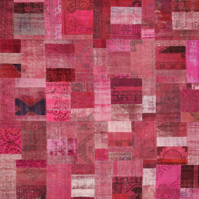 Sideview of Machine Washable Contemporary Dark Pink Rug, wshcon445