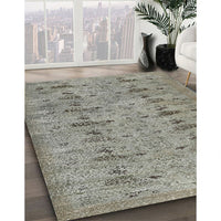 Contemporary Sage Green Modern Rug, con446