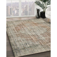 Contemporary Tan Brown Modern Rug, con447