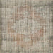 Square Contemporary Tan Brown Modern Rug, con447