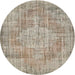 Square Machine Washable Contemporary Tan Brown Rug, wshcon447