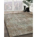 Contemporary Brown Modern Rug in Family Room, con448