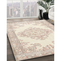 Contemporary Tan Brown Modern Rug, con449