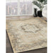 Contemporary Brown Modern Rug in Family Room, con454