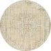 Square Machine Washable Contemporary Light French Beige Brown Rug, wshcon455