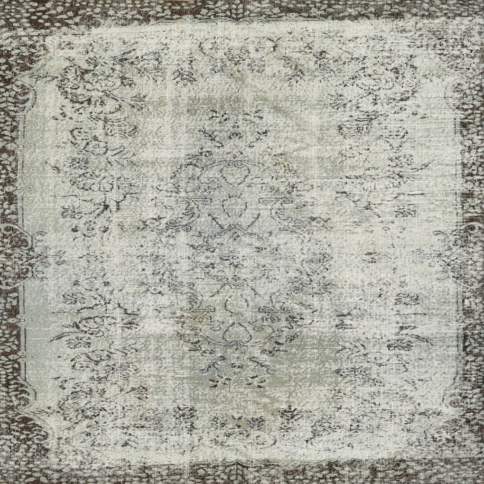 Square Contemporary Gray Modern Rug, con456