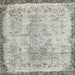 Square Contemporary Gray Modern Rug, con456