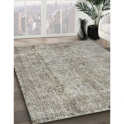 Machine Washable Contemporary Pale Silver Gray Rug in a Family Room, wshcon457