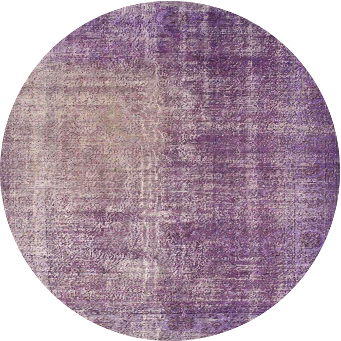 Square Machine Washable Contemporary French Lilac Purple Rug, wshcon458