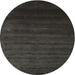 Sideview of Contemporary Charcoal Black Modern Rug, con45