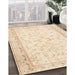 Machine Washable Contemporary Gold Rug in a Family Room, wshcon460