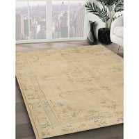 Contemporary Sand Brown Modern Rug, con462