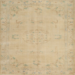 Square Contemporary Sand Brown Modern Rug, con462