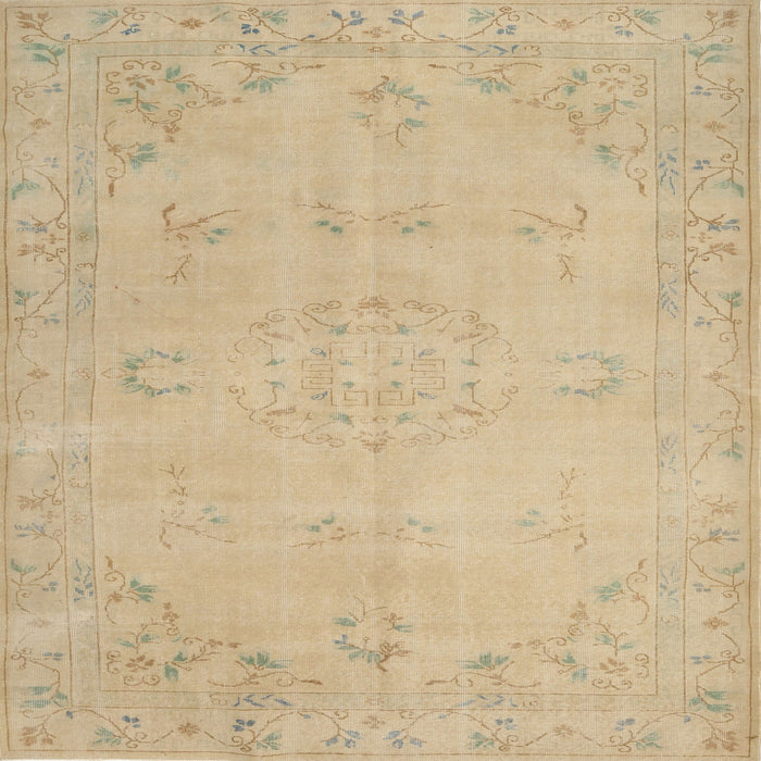 Sideview of Machine Washable Contemporary Sand Brown Rug, wshcon462