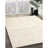 Contemporary Blanched Almond Beige Solid Rug, con466