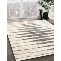 Contemporary Champagne Beige Solid Rug, con467