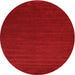 Sideview of Contemporary Red Modern Rug, con46